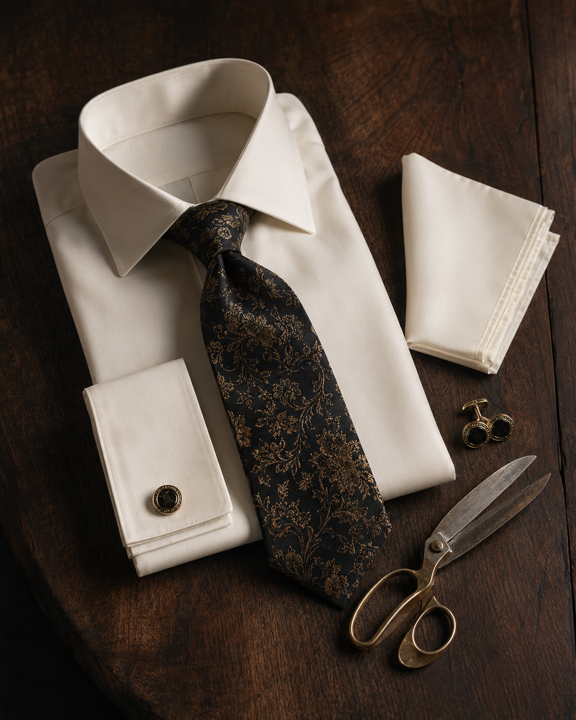Detalhes de alfaiataria masculina
